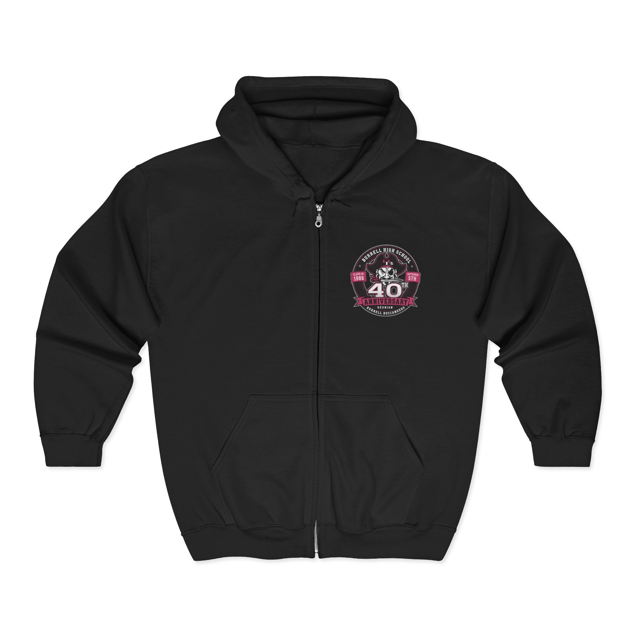 Official 40th Anniversary for the Class of 1986 Burrell High School Hoodie - 2026 Pink