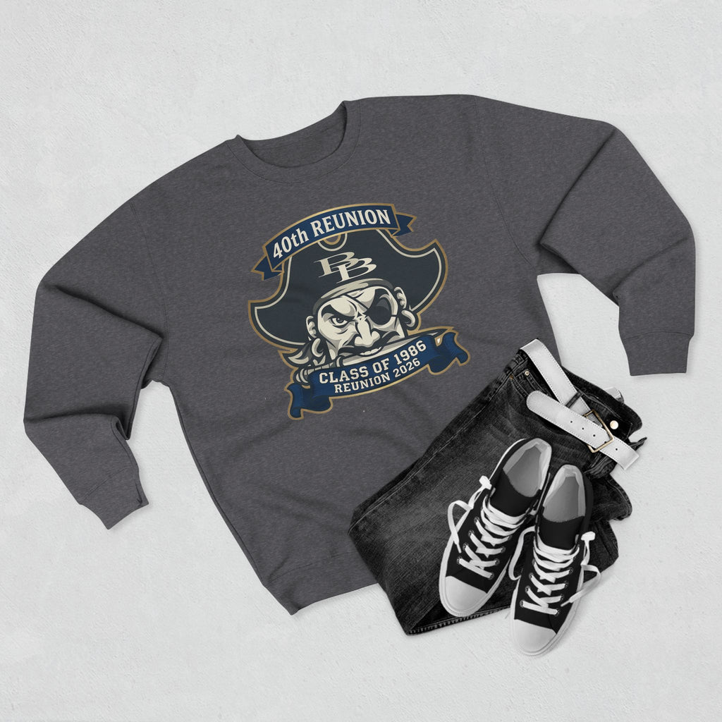 Official 40th Anniversary for the Class of 1986 Burrell High School Crewneck - 2026 Blue/Gold