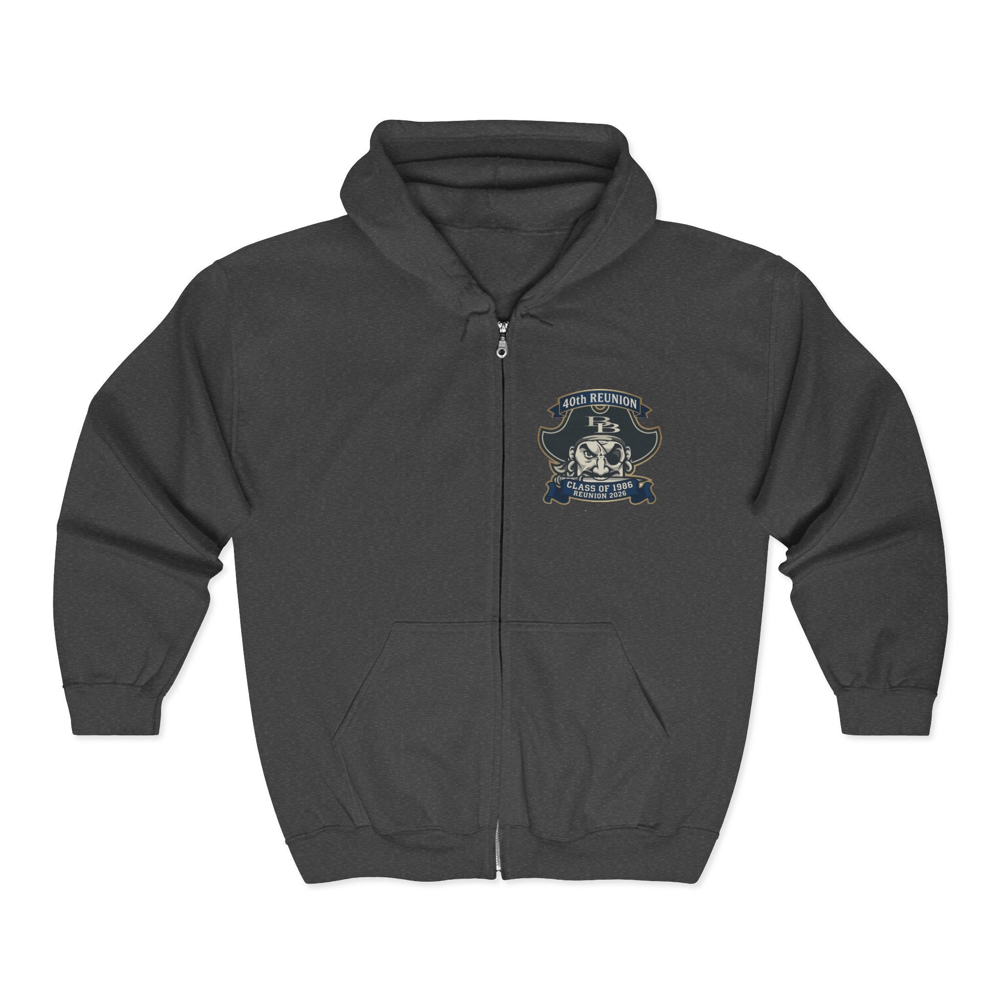 Official 40th Anniversary for the Class of 1986 Burrell High School Hoodie - 2026 Blue/Gold (Front Only)