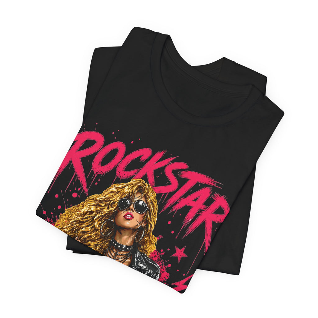 ROCKSTAR T-Shirt Blonde Beauty 80s Rock Style T-Shirt