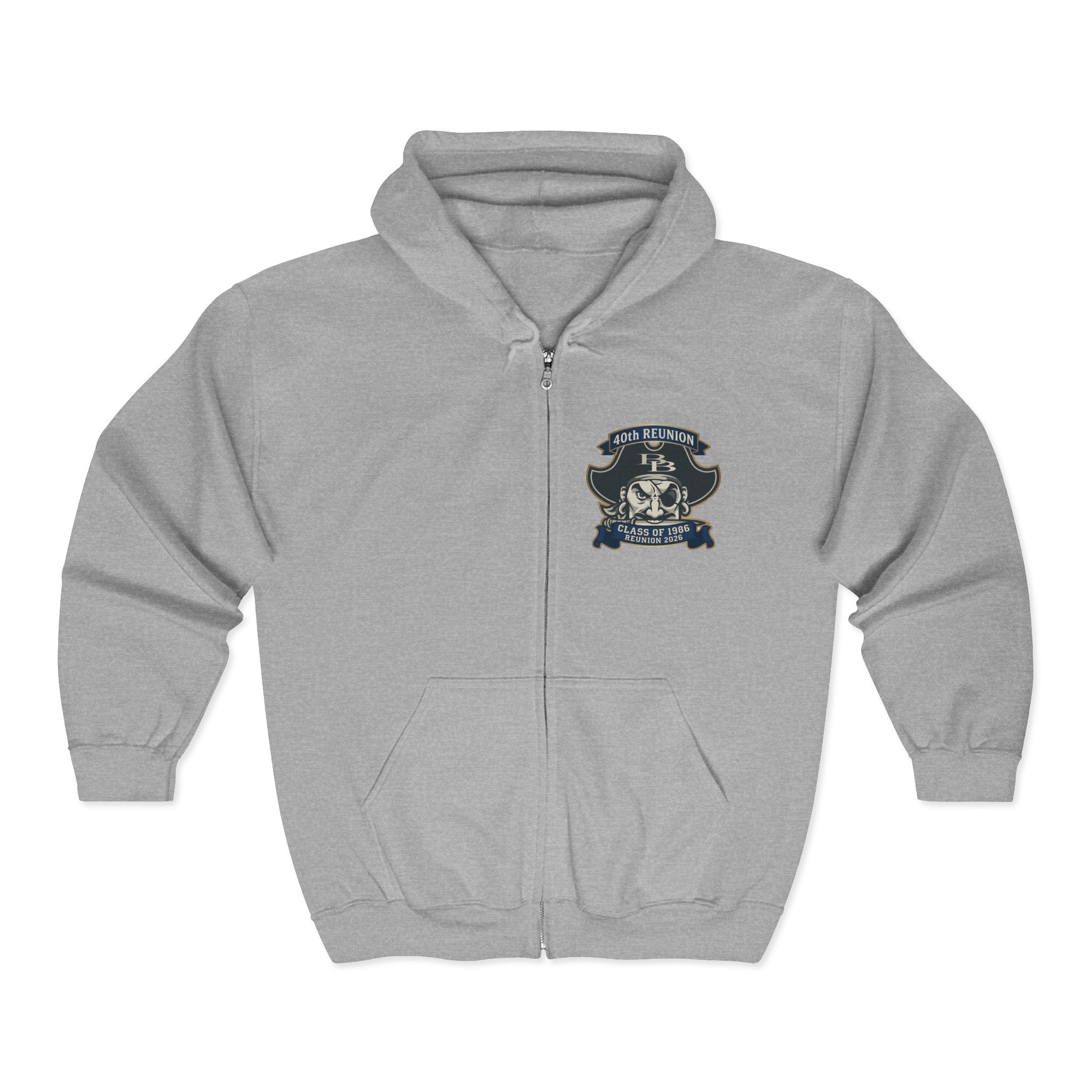 Official 40th Anniversary for the Class of 1986 Burrell High School Hoodie - 2026 Blue/Gold (Front Only)