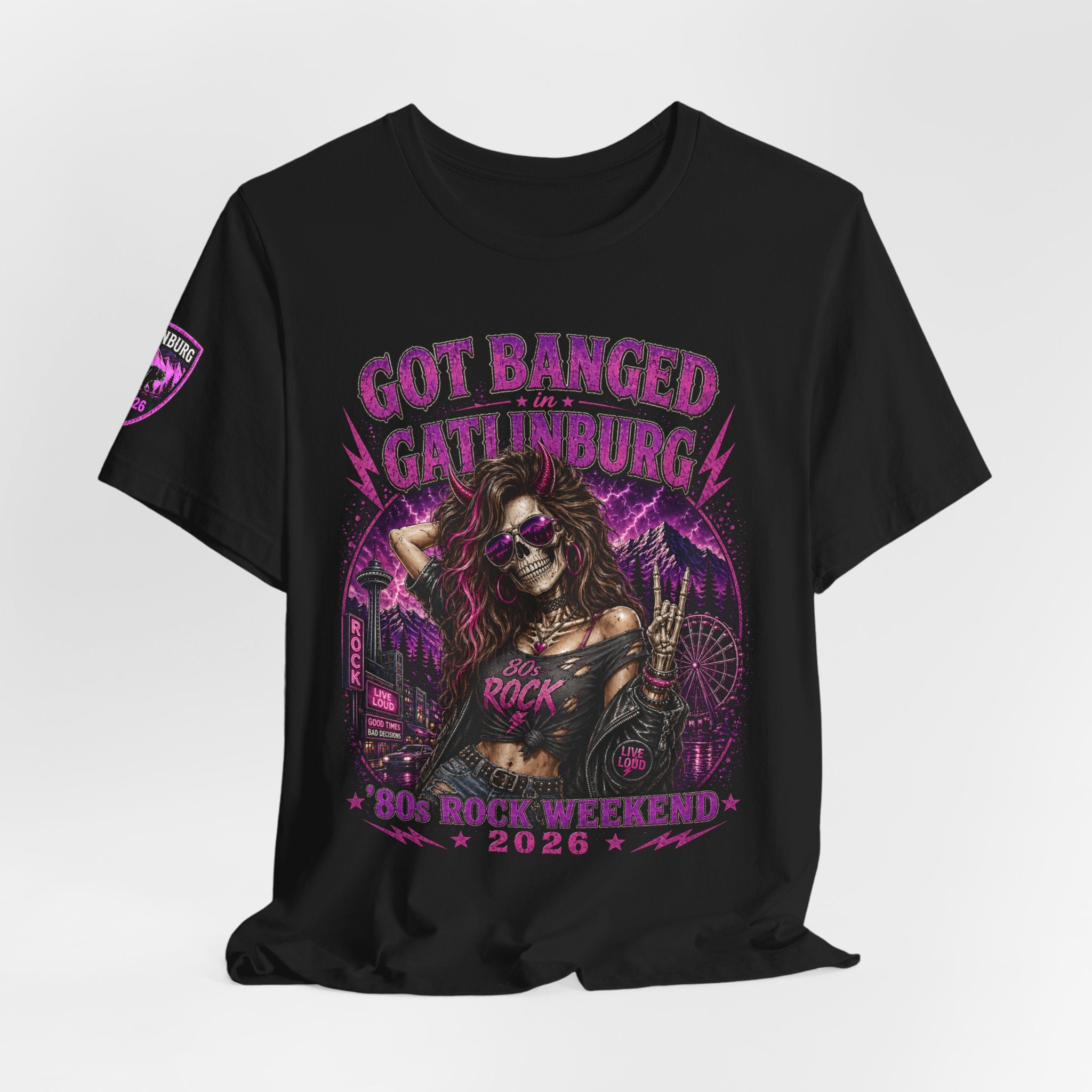 Brunette Got Banged in Gatlinburg Shirt, Funny Bear Survival Tee