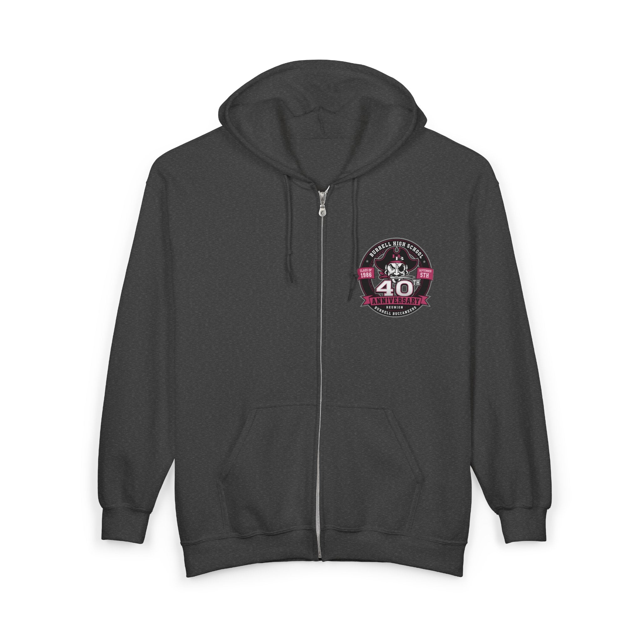 Official 40th Anniversary for the Class of 1986 Burrell High School Hoodie - 2026 Pink