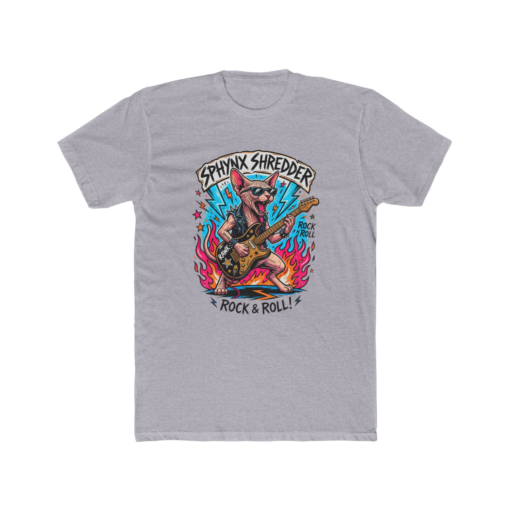 Sphynx Shredder Cat Tee | Cat Playing Drums Graphic T-Shirt