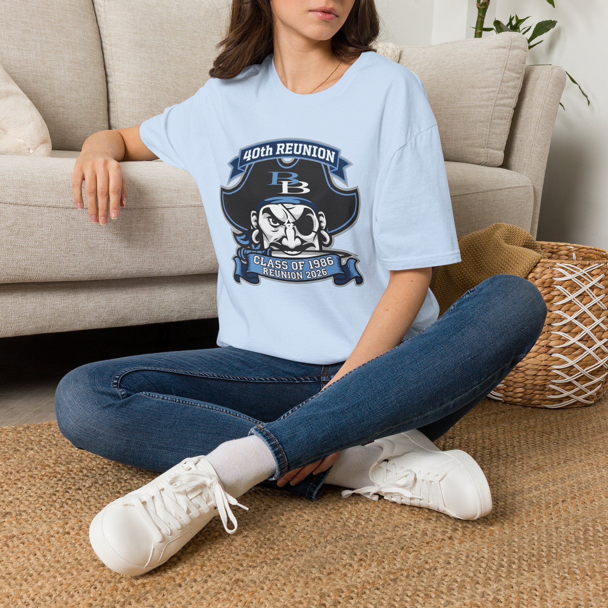 Official 40th Anniversary for the Class of 1986 Burrell High School T-Shirt - 2026 Blue