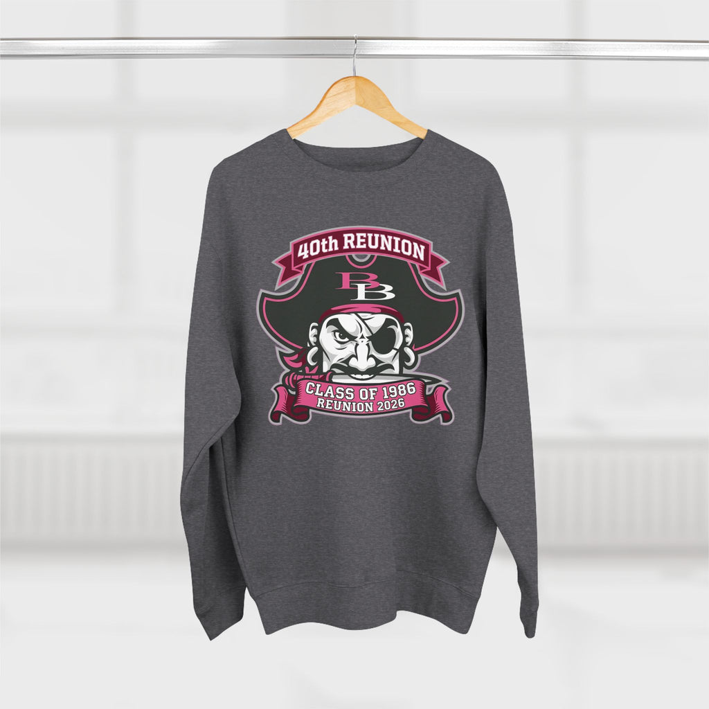 Official 40th Anniversary for the Class of 1986 Burrell High School Crewneck - 2026 Pink
