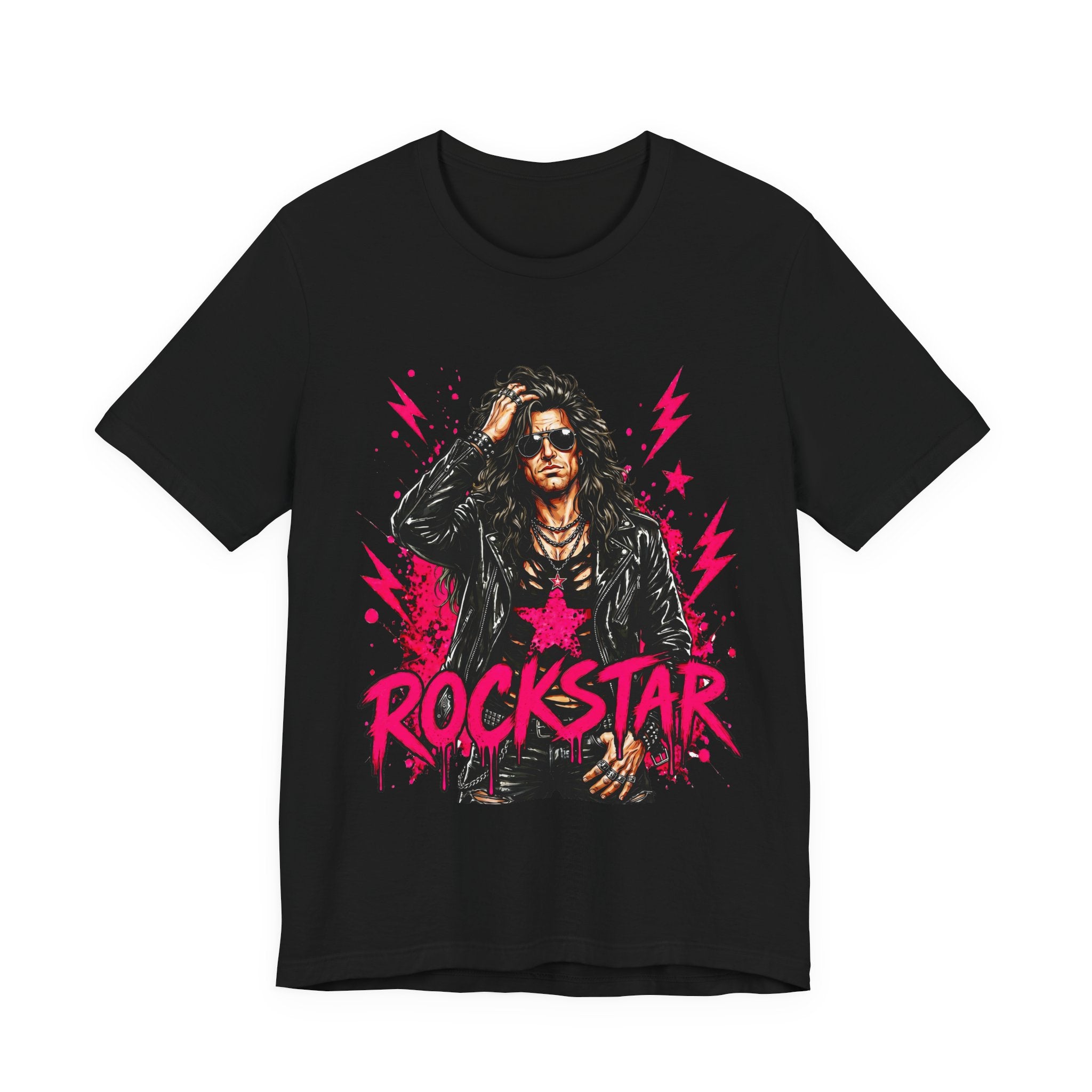 ROCKSTAR T-Shirt Dark Dude 80s Rock Style T-Shirt