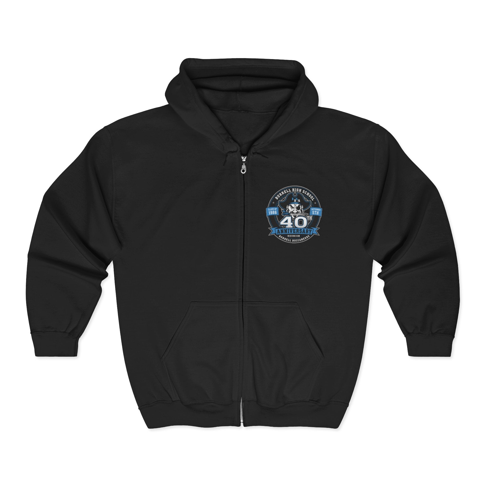 Official 40th Anniversary for the Class of 1986 Burrell High School Hoodie - 2026 Blue