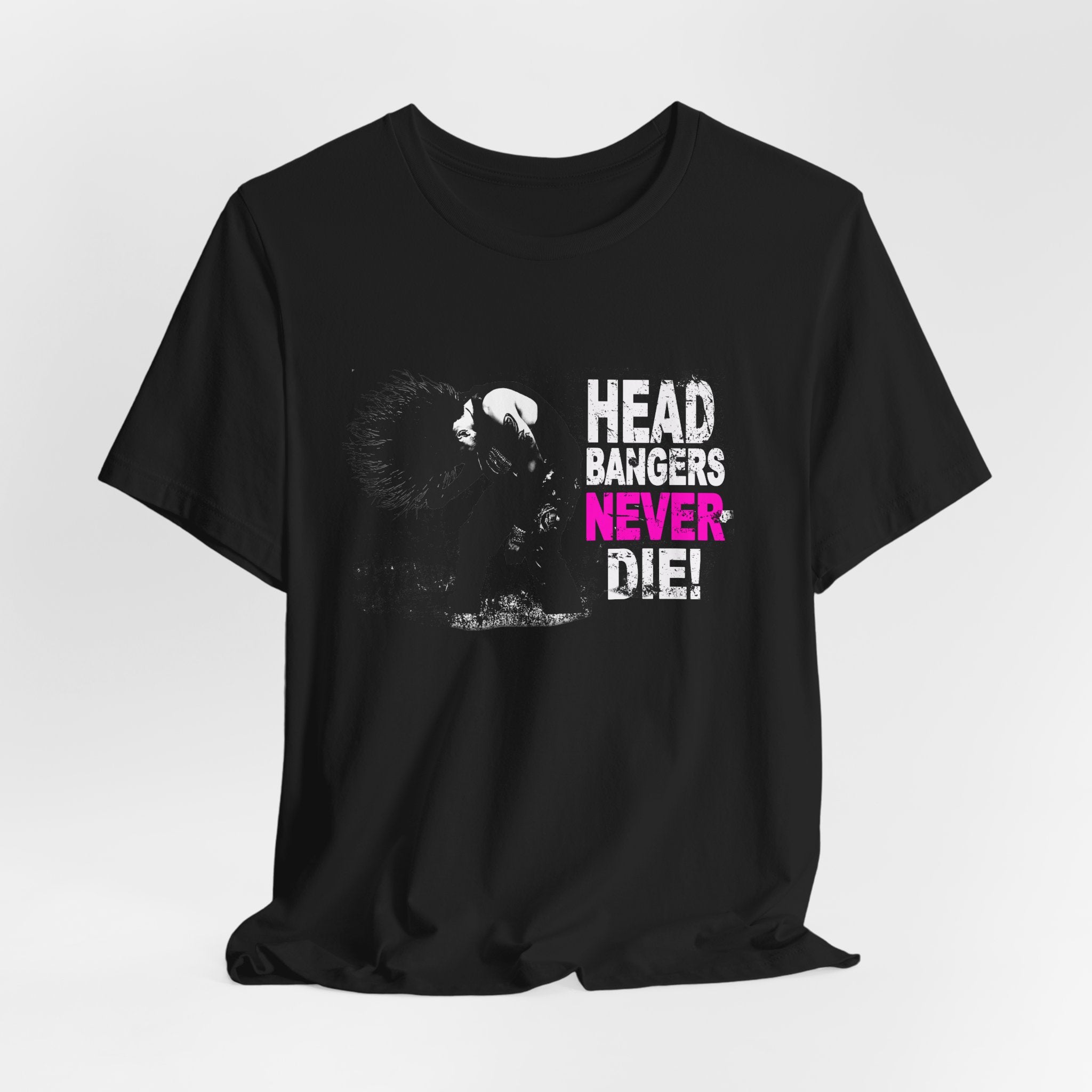 Head Bangers NEVER Die T-Shirt | Distressed Rock Tee | Edgy Graphic Shirt | Festival Outfit | Unisex Punk Style