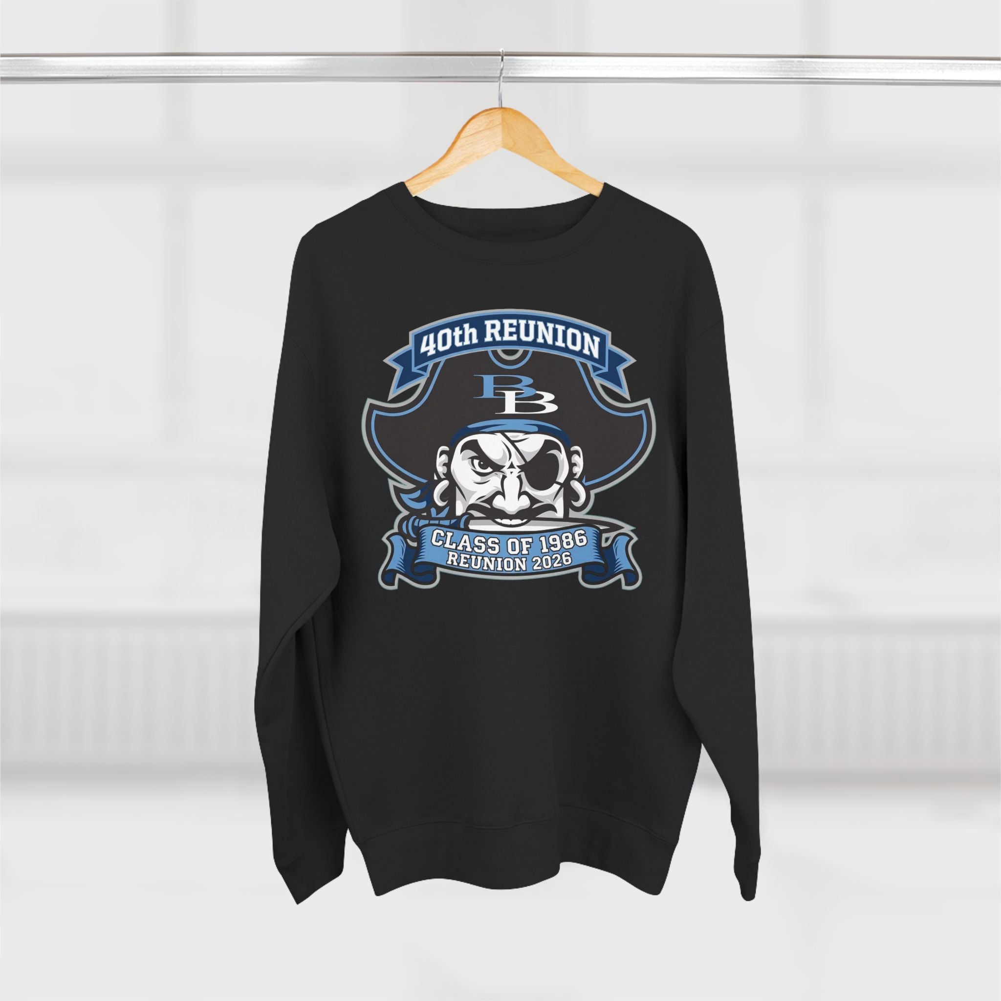 Official 40th Anniversary for the Class of 1986 Burrell High School Crewneck - 2026 Blue