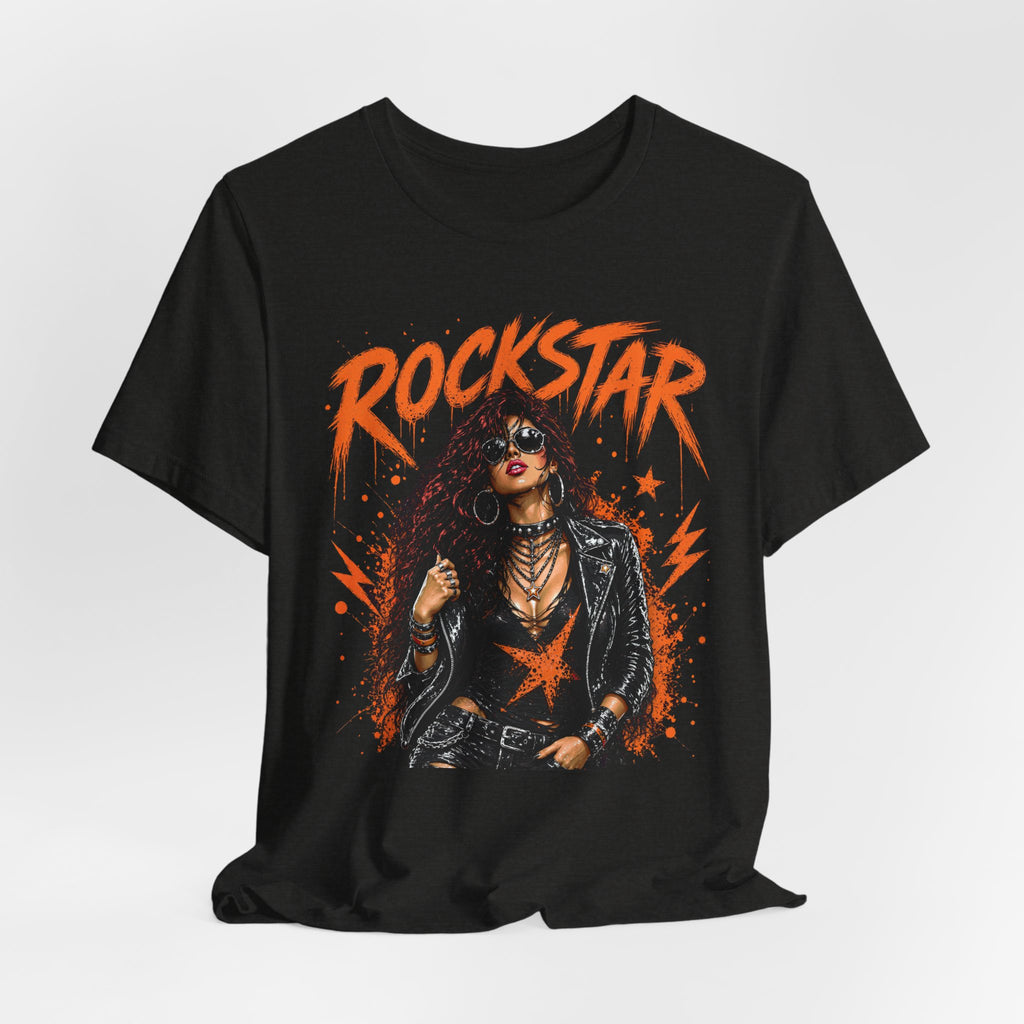 ROCKSTAR T-Shirt Red Hair 80s Rock Style