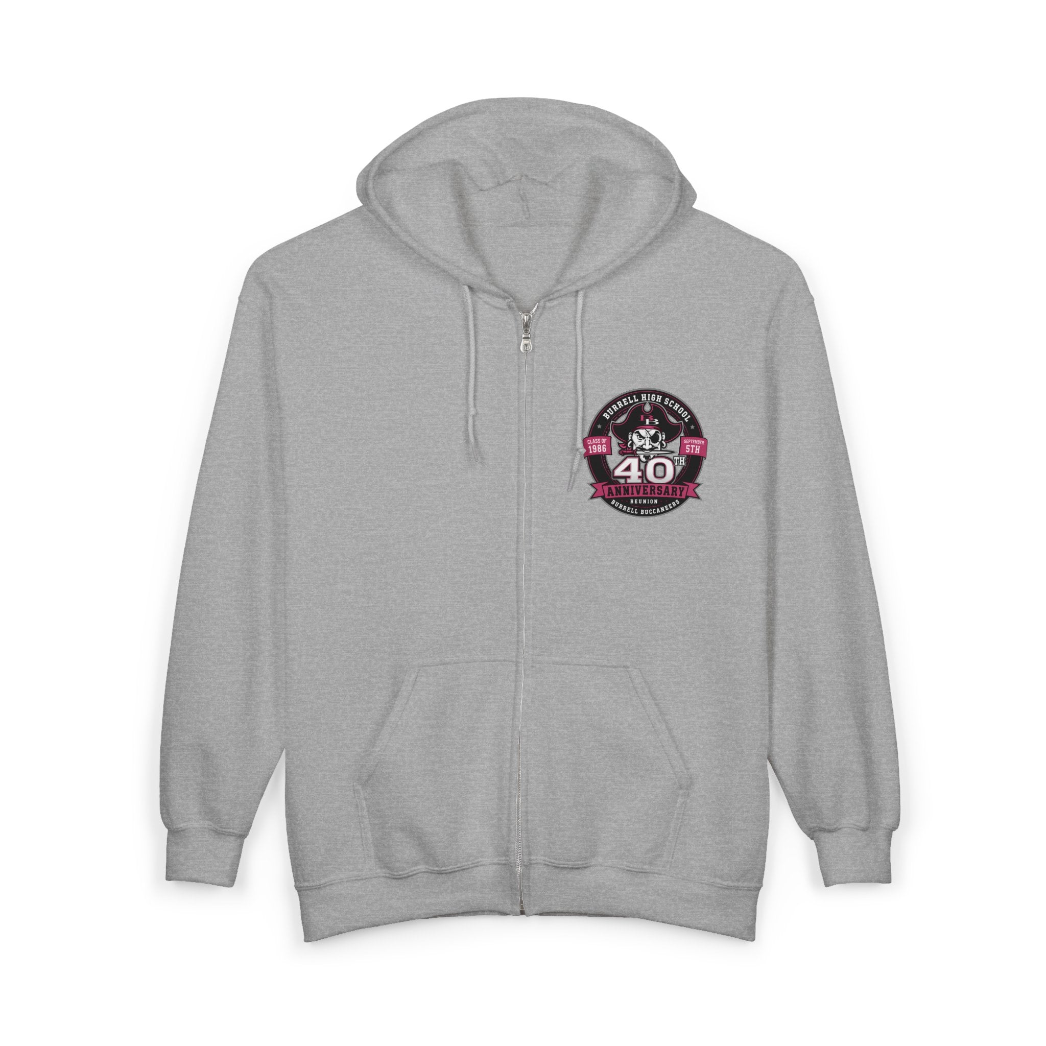 Official 40th Anniversary for the Class of 1986 Burrell High School Hoodie - 2026 Pink