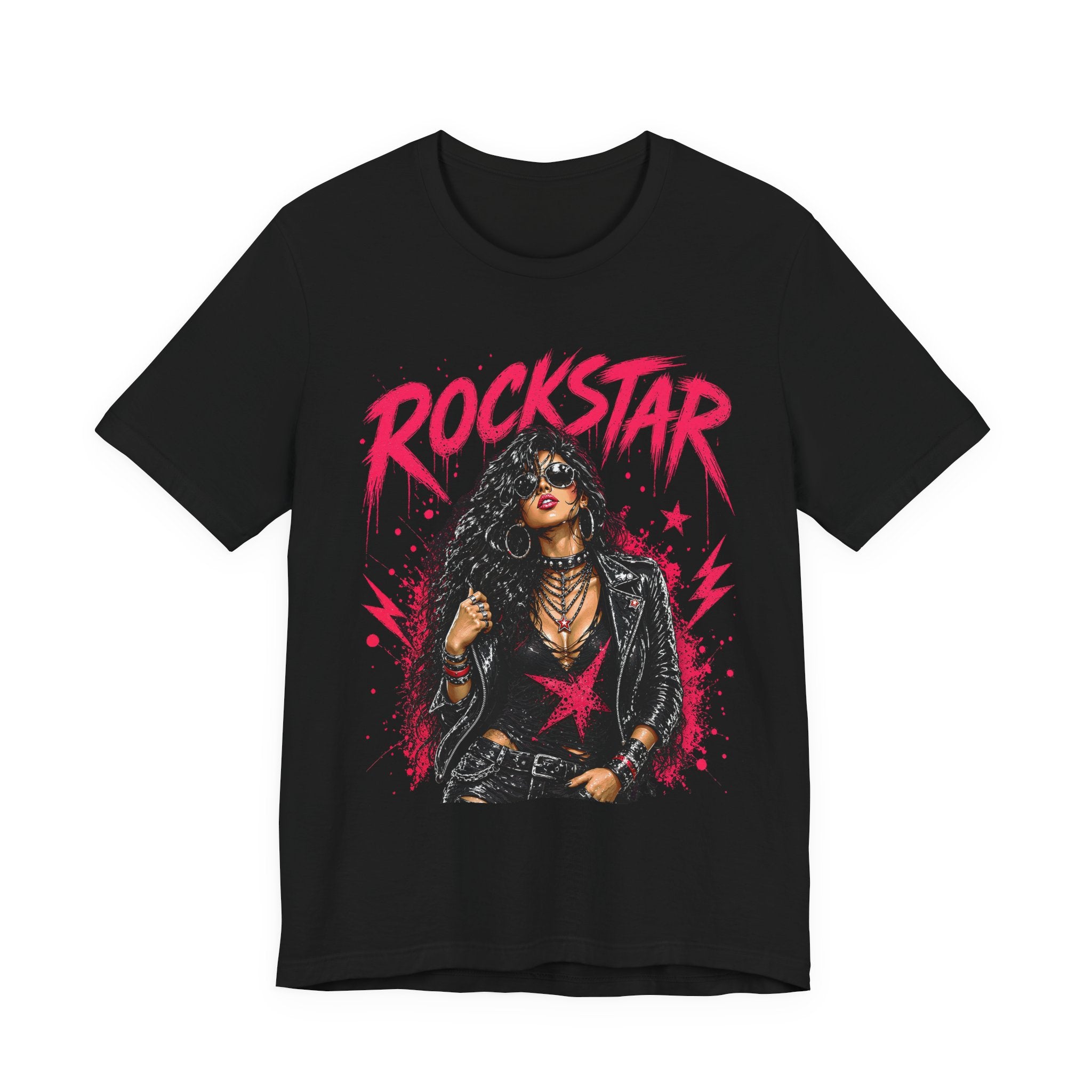 ROCKSTAR T-Shirt Brunette Beauty 80s Rock Style