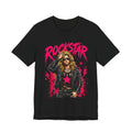 ROCKSTAR T-Shirt Blonde Dude 80s Rock Style T-Shirt