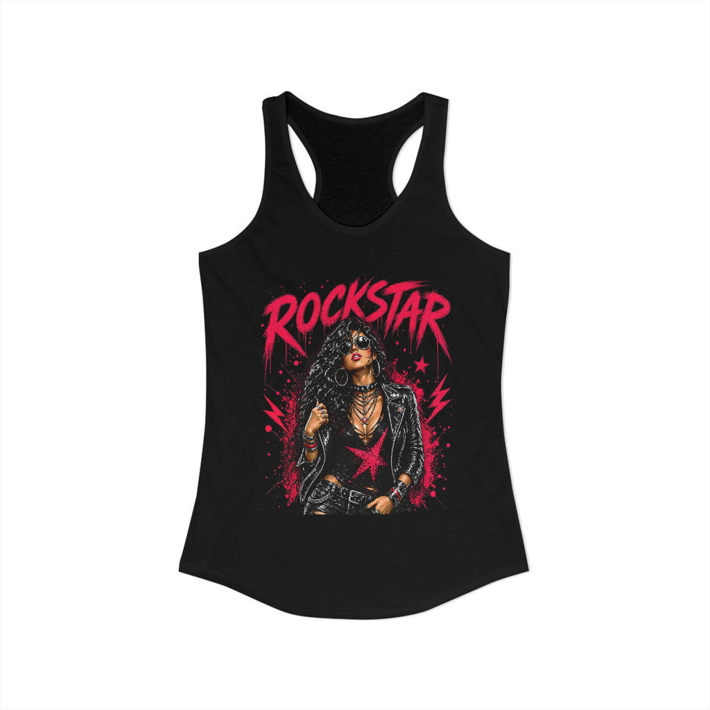 ROCKSTAR Tank Top Brunette Beauty 80s Rock Style