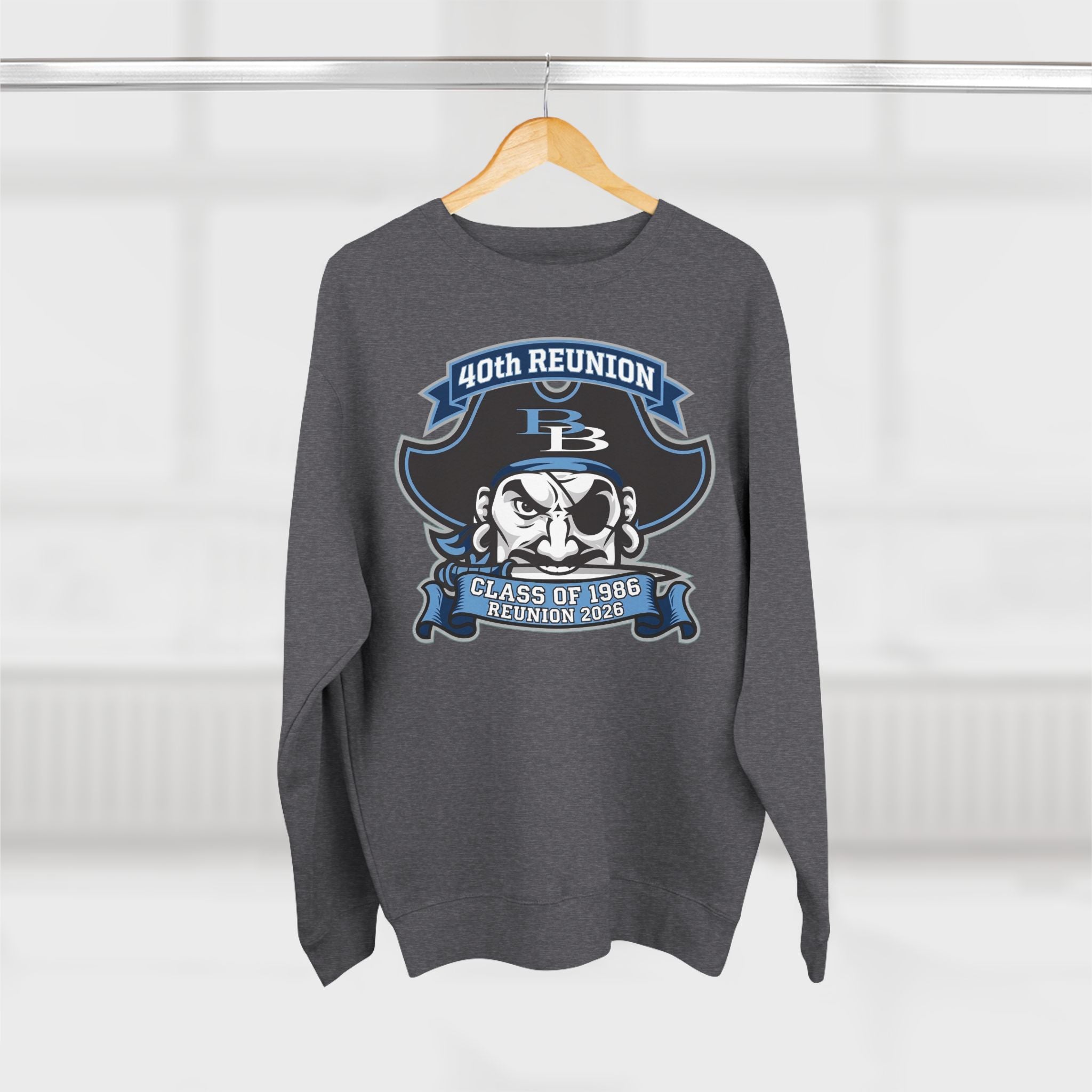Official 40th Anniversary for the Class of 1986 Burrell High School Crewneck - 2026 Blue