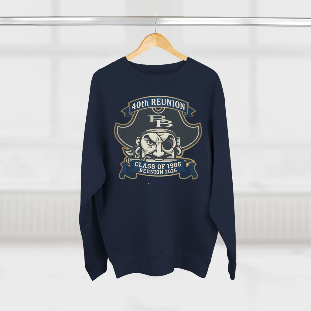 Official 40th Anniversary for the Class of 1986 Burrell High School Crewneck - 2026 Blue/Gold