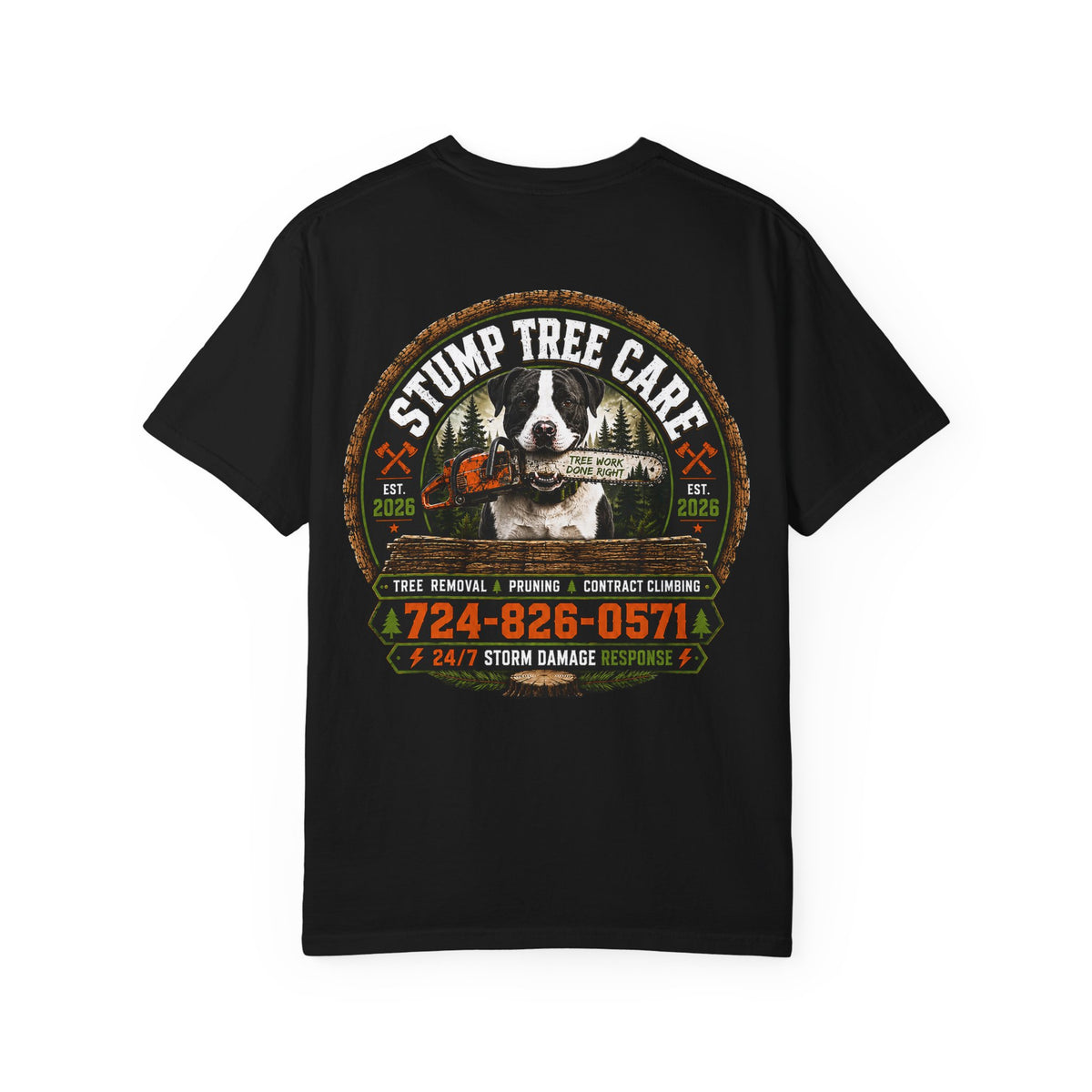 Stump Tree Care T-Shirt (Small Logo)