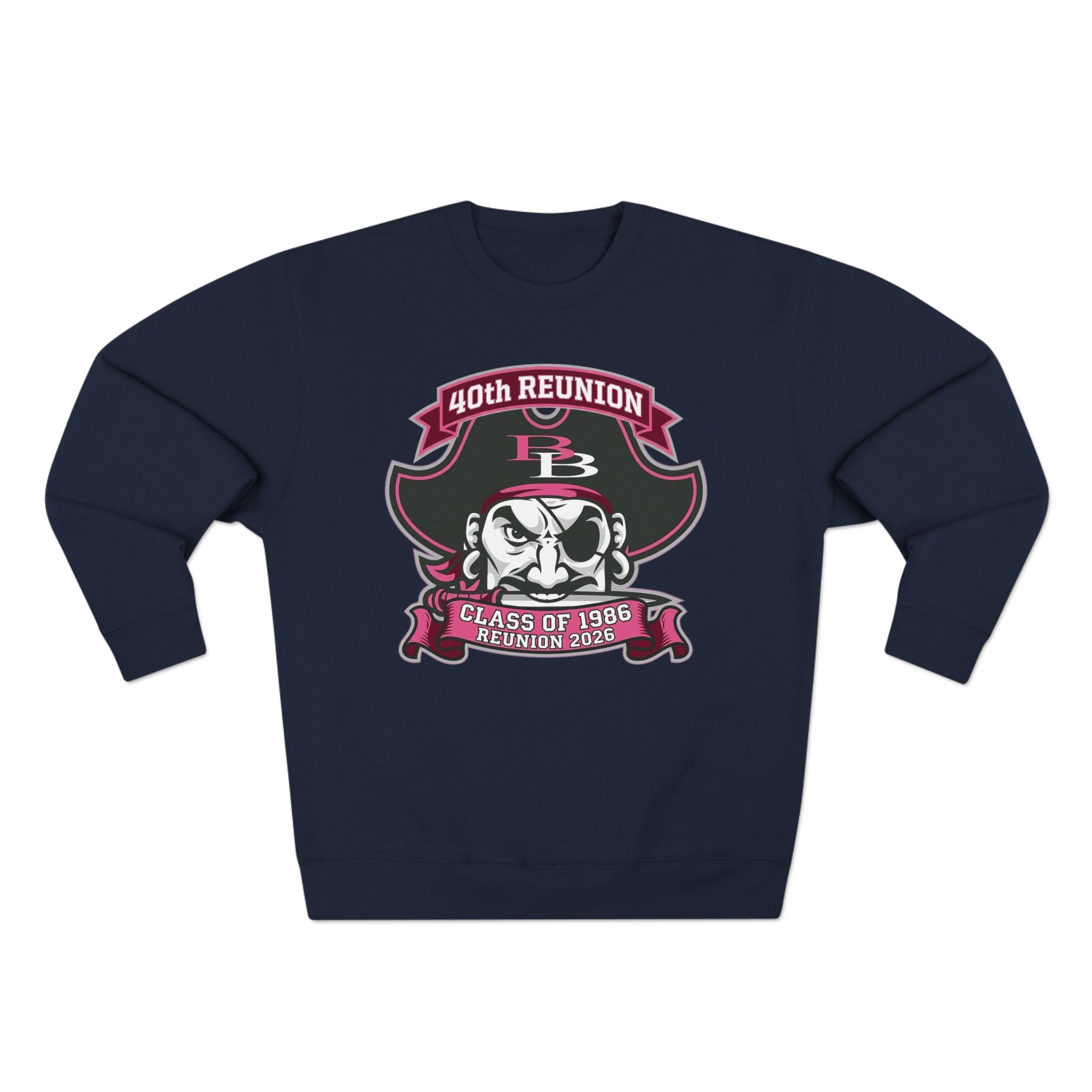 Official 40th Anniversary for the Class of 1986 Burrell High School Crewneck - 2026 Pink