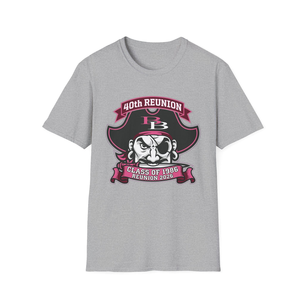 Official 40th Anniversary for the Class of 1986 Burrell High School T-Shirt - 2026 Pink