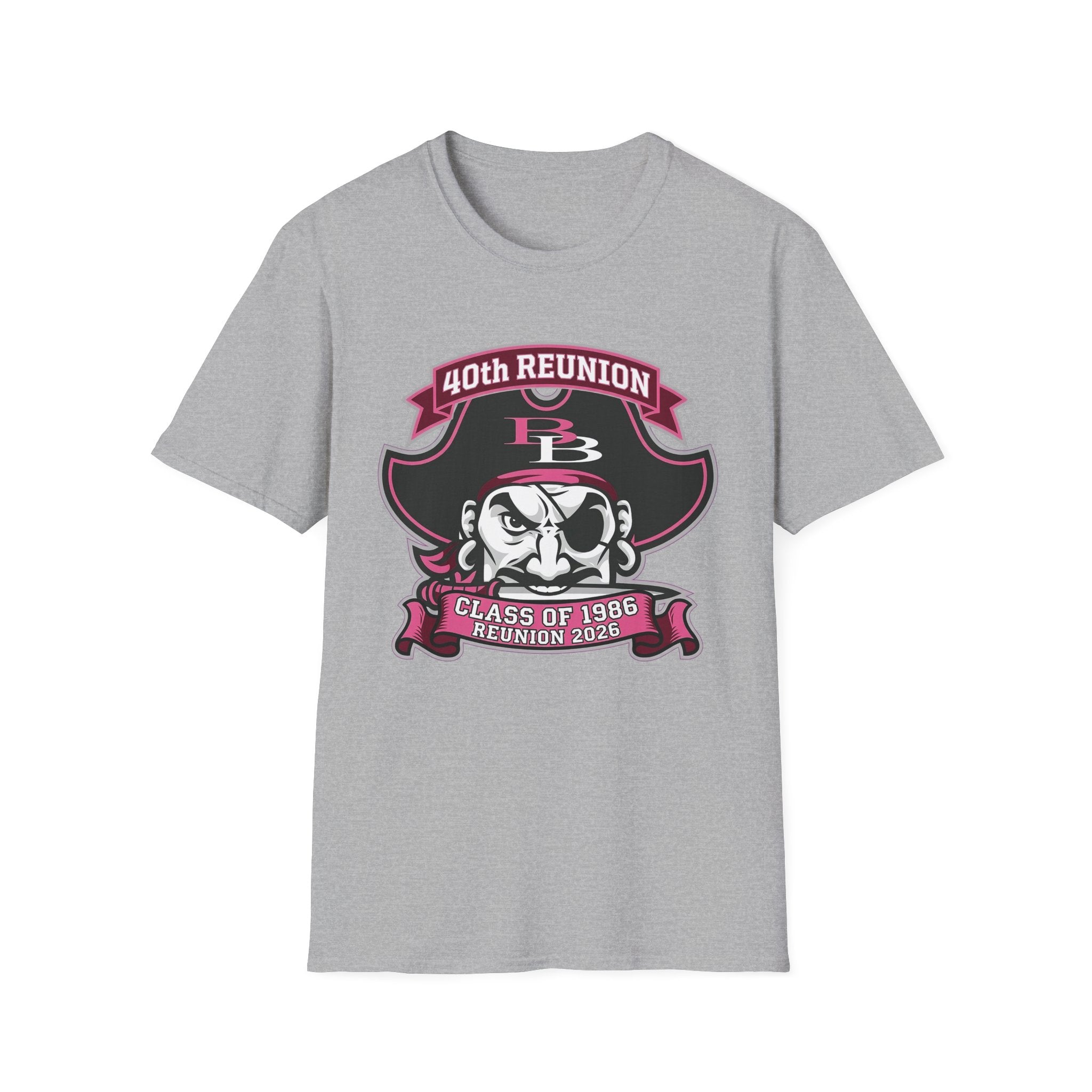 Official 40th Anniversary for the Class of 1986 Burrell High School T-Shirt - 2026 Pink