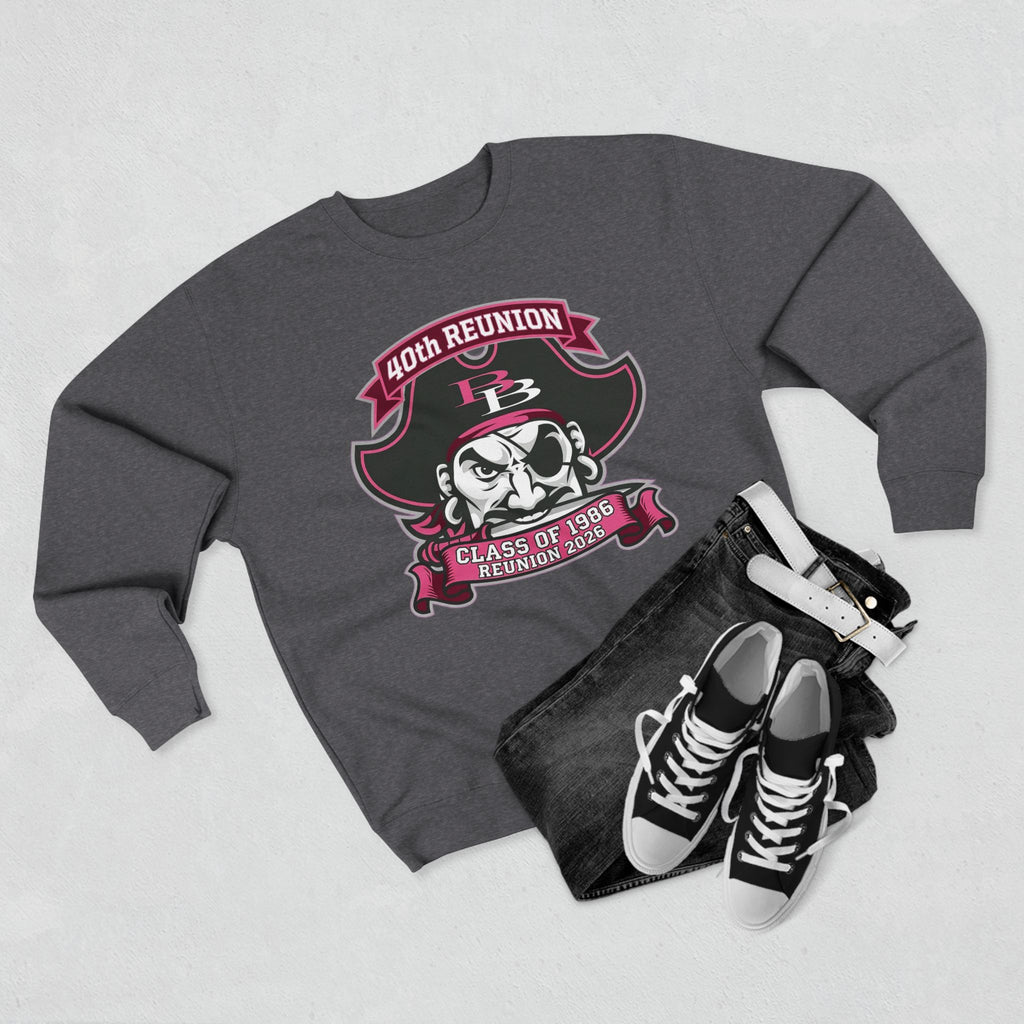 Official 40th Anniversary for the Class of 1986 Burrell High School Crewneck - 2026 Pink