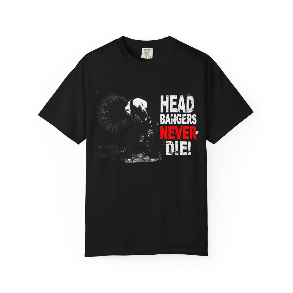 Headbangers Never Die T-Shirt | Vintage Rock Graphic Tee (R)