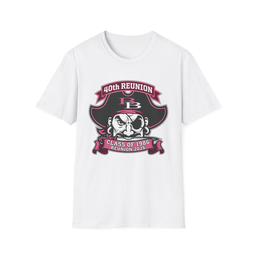 Official 40th Anniversary for the Class of 1986 Burrell High School T-Shirt - 2026 Pink