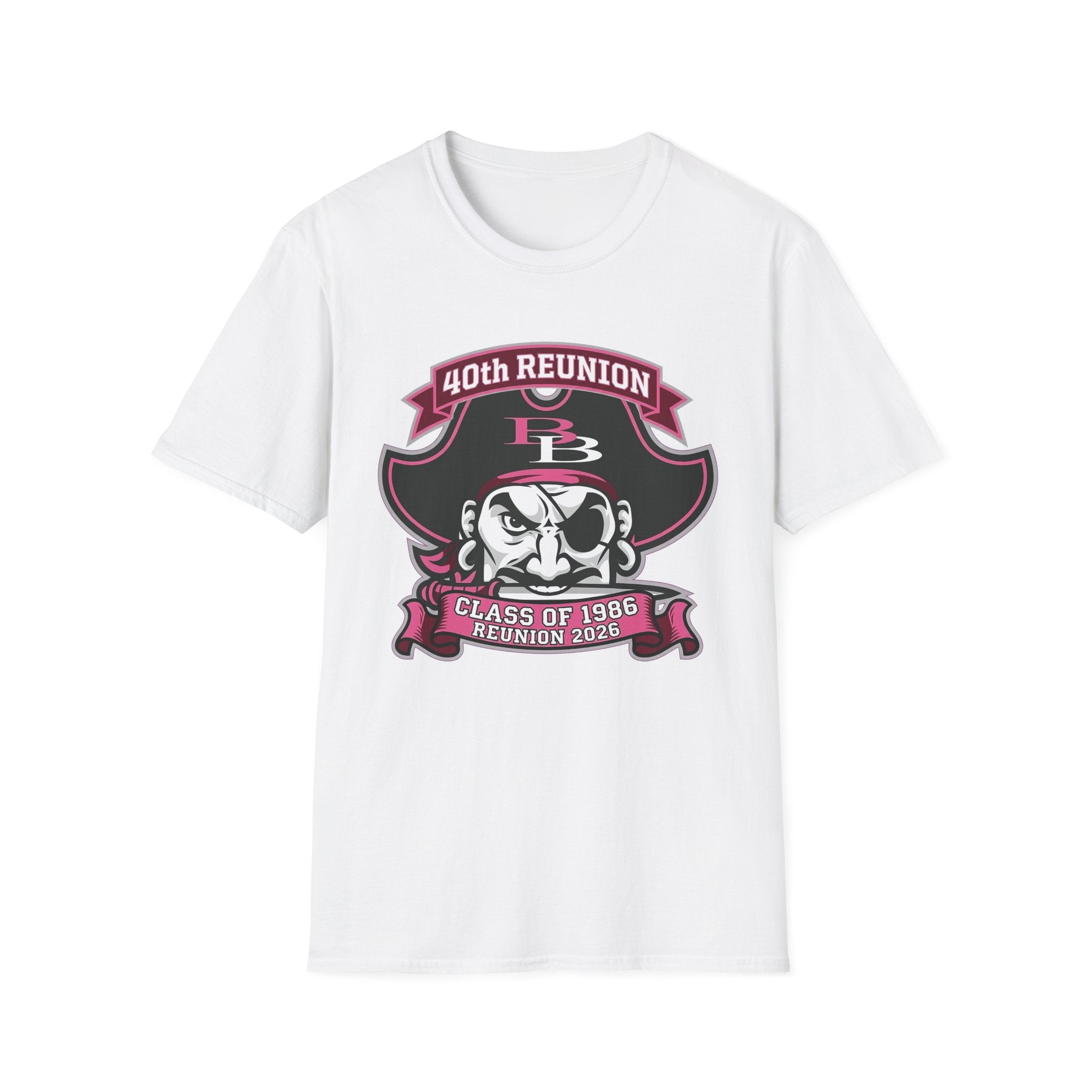 Official 40th Anniversary for the Class of 1986 Burrell High School T-Shirt - 2026 Pink