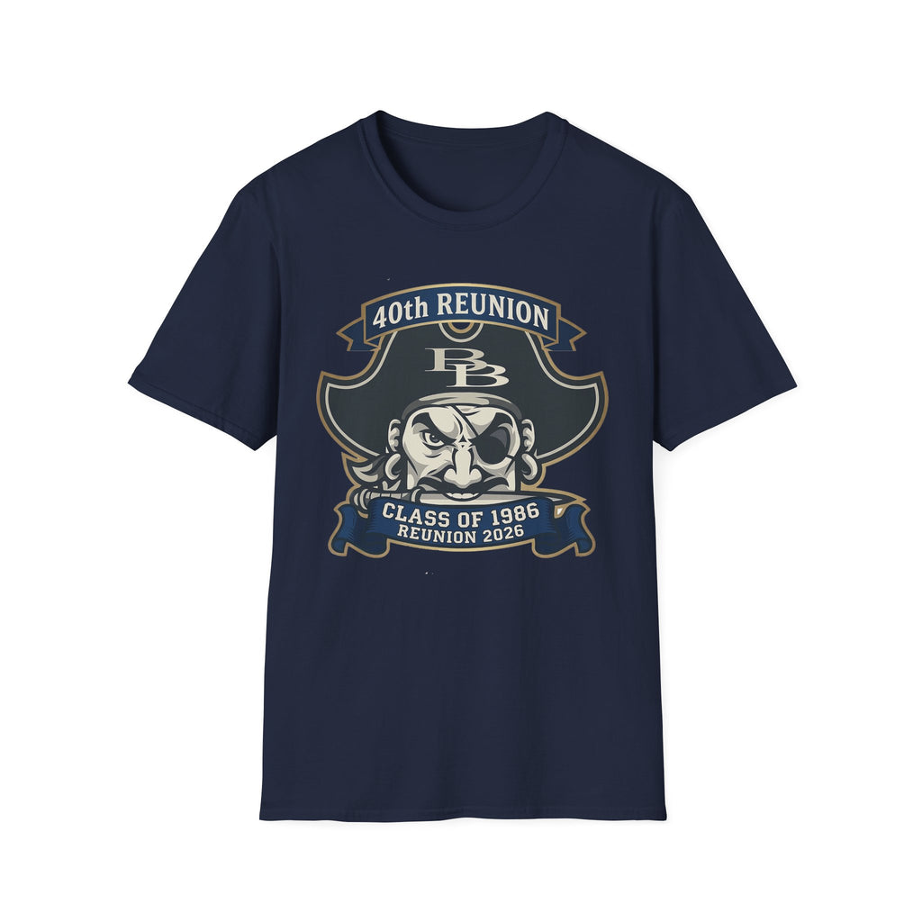 Official 40th Anniversary for the Class of 1986 Burrell High School T-Shirt - 2026 Blue/Gold