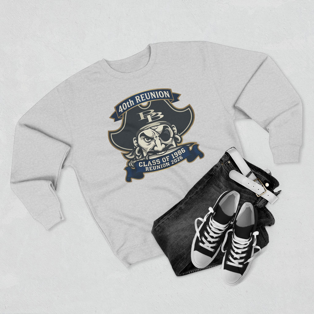 Official 40th Anniversary for the Class of 1986 Burrell High School Crewneck - 2026 Blue/Gold