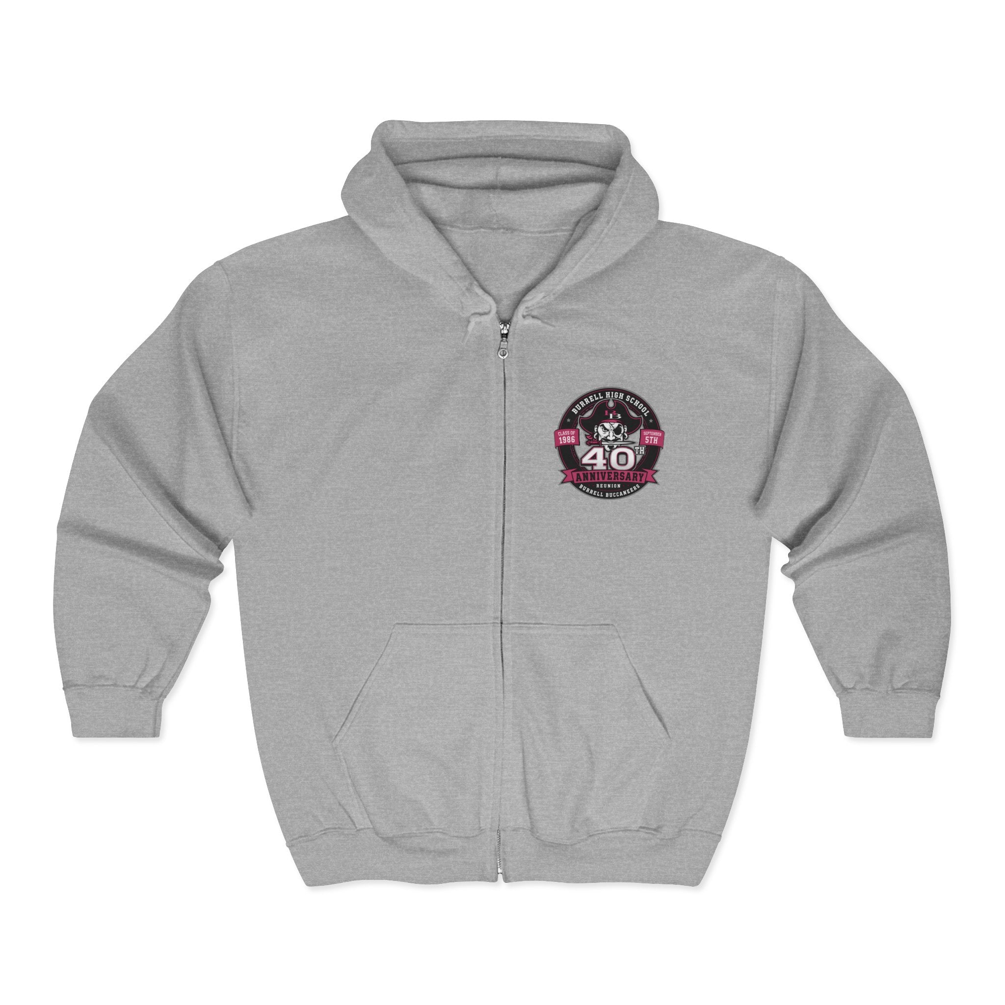 Official 40th Anniversary for the Class of 1986 Burrell High School Hoodie - 2026 Pink