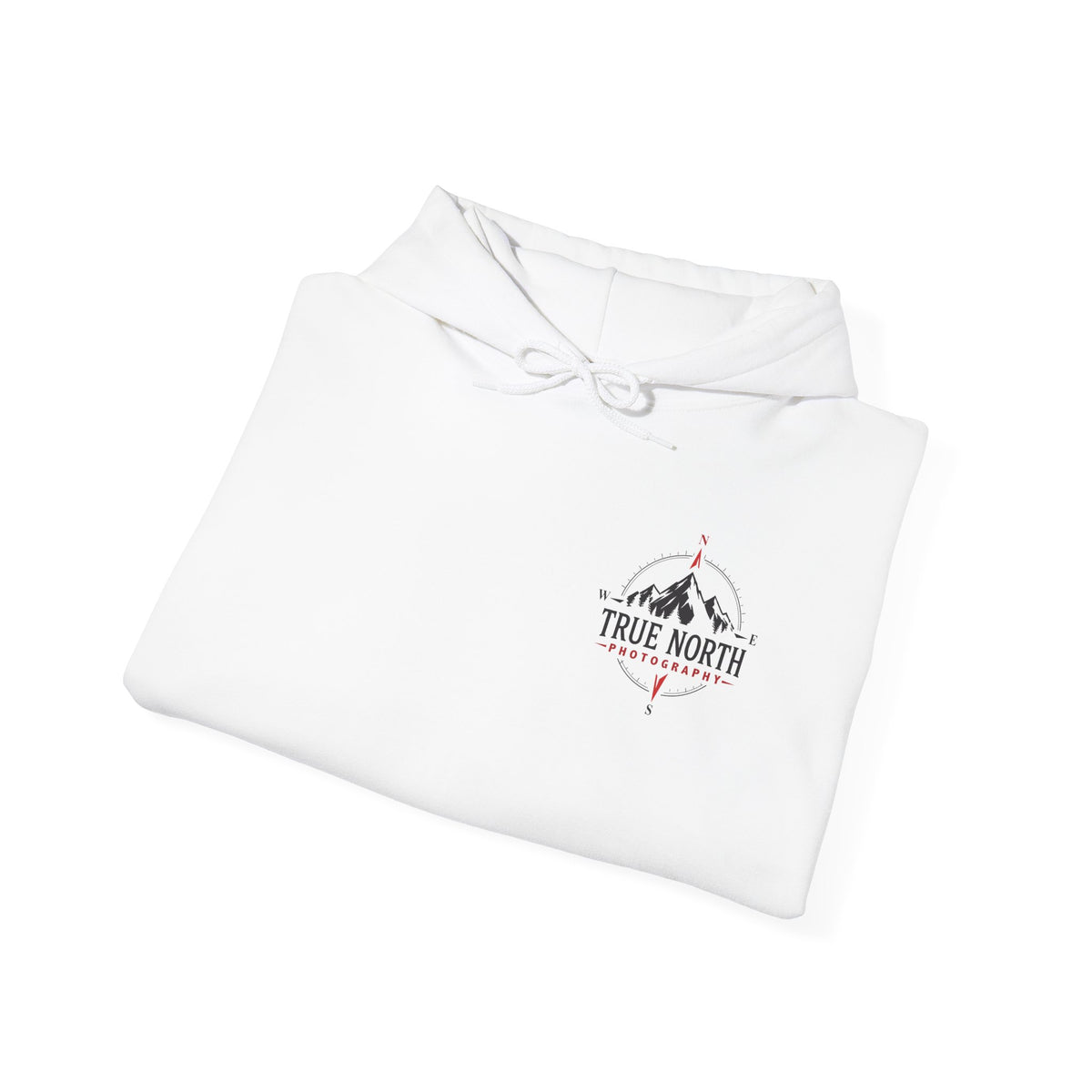 True North Light Color Hoodie — Mountain Photography Graphic Hooded Sweatshirt