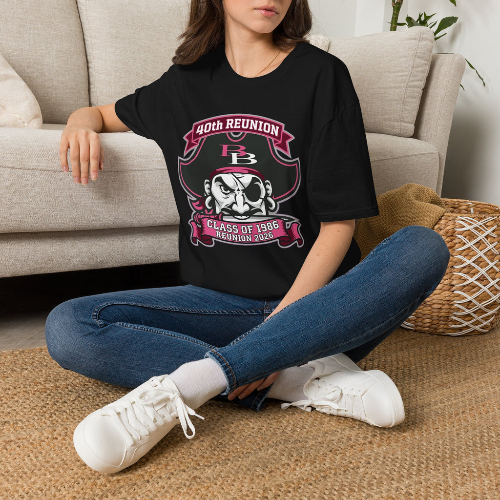 Official 40th Anniversary for the Class of 1986 Burrell High School T-Shirt - 2026 Pink